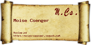 Moise Csenger névjegykártya